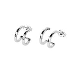 DOUBLE HOOP HUGGIE EARRINGS - Space to Show