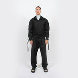 Cropped Raglan Jacket : Black - Space to Show