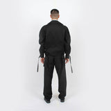 Cropped Raglan Jacket : Black - Space to Show