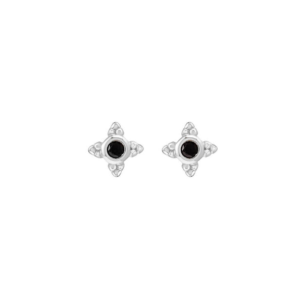 The Onyx Star Stud Earrings - Space to Show