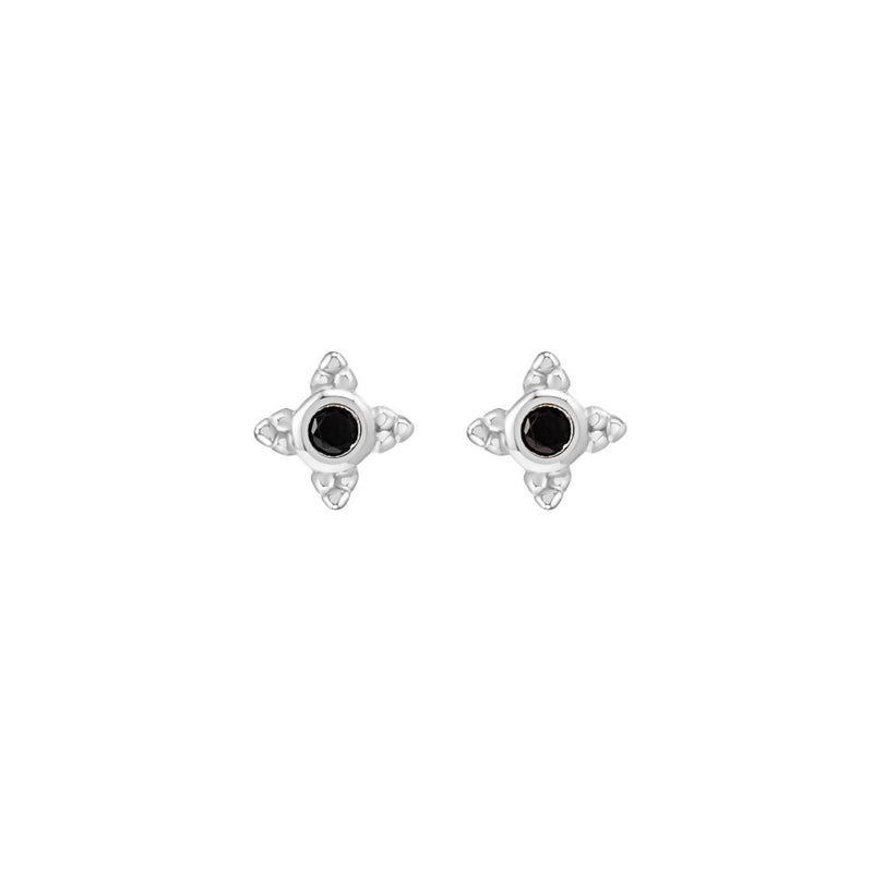 The Onyx Star Stud Earrings - Space to Show