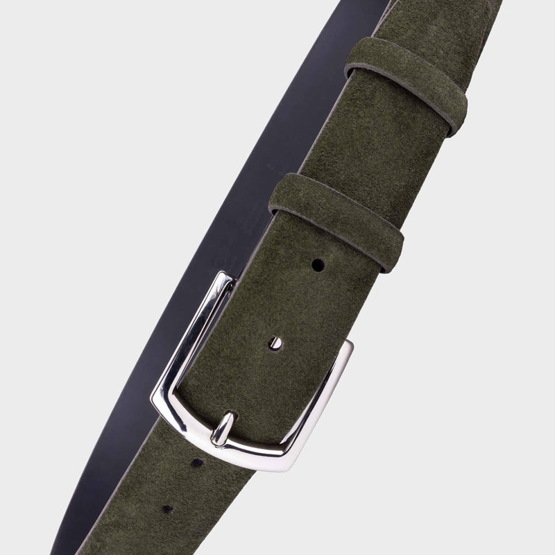 Handmade Leather Belt Green - Giuseppe - Space to Show