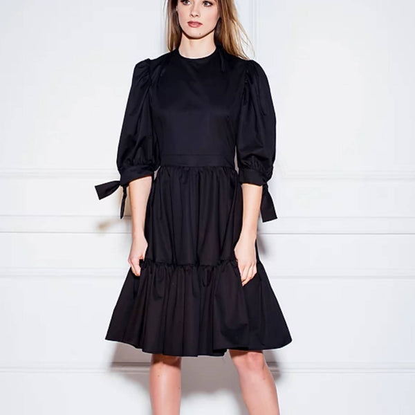 Caroline Black Backless Dress - Space to Show