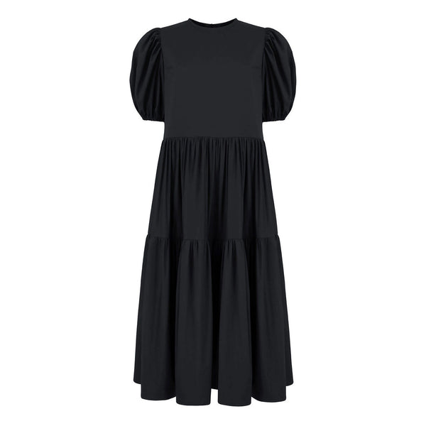 Tamara Cotton Dress Black - Space to Show