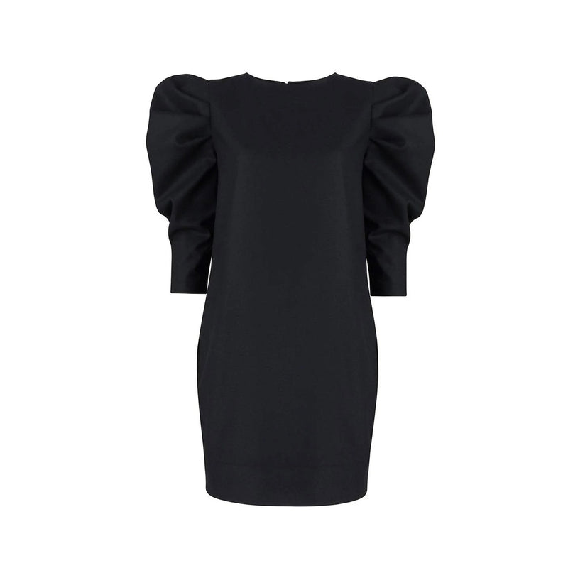 Irina Puff Sleeve Black Dress - Space to Show