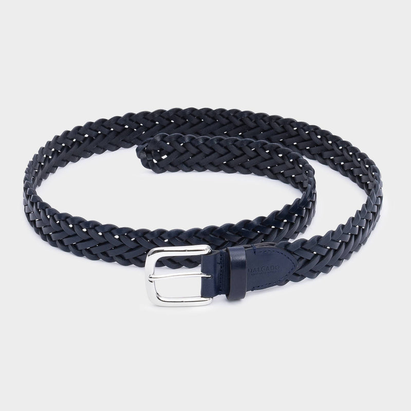 Hand-braided Leather Belt Blue - Gianfranco - Space to Show