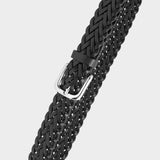 Hand-braided Leather Belt Black - Cesare - Space to Show