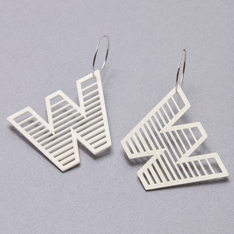 'W' Statement Earrings - Space to Show
