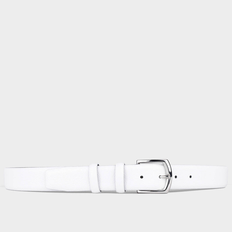 Handmade Leather Belt White - Pierre - Space to Show