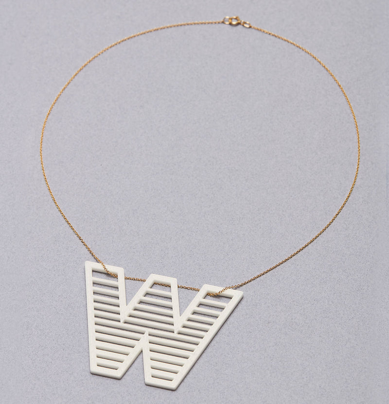 'W' Statement Pendant + Chain - Space to Show