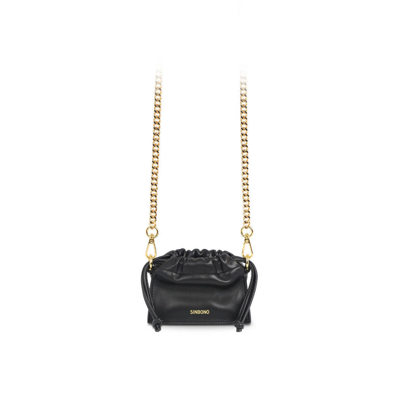 Mini Drawstring Handbag - Black - Space to Show