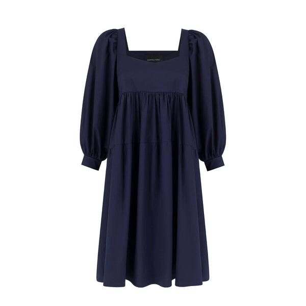 Natasha Navy Cotton Dress - Space to Show