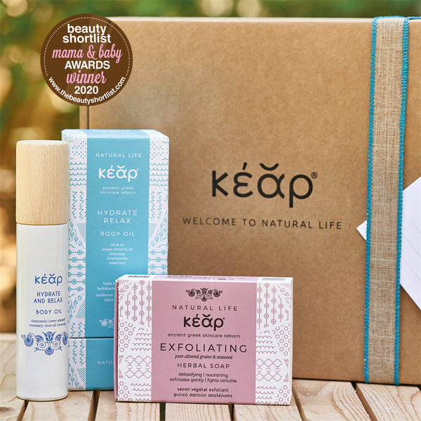 weKear “SpaAtHome” Skincare Kit with Exfoliating Herbal Soap and Hydrate Relax Body Oil Beauty Shortlist global awards