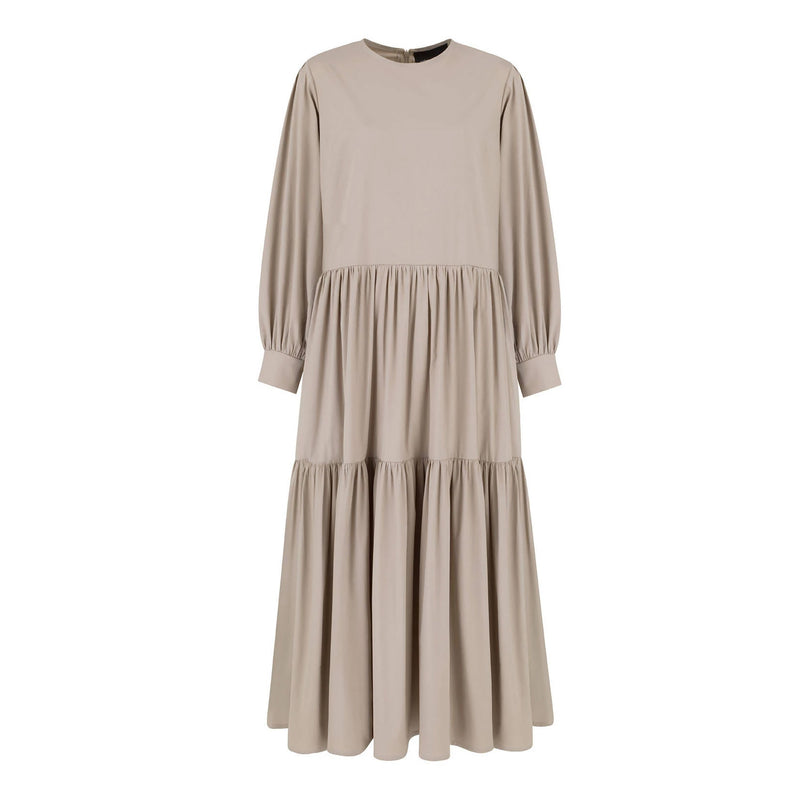 Tamara Cotton Dress Beige - Space to Show