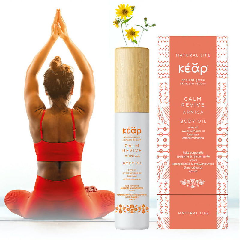 Kear Calm Revive natural Body Oil with Arnica Extract, Soothes, Relaxes, Hydrates, Refreshes Tense Muscles, Bruises, Pains