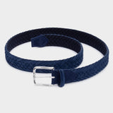 Braided Suede Belt Blue - Emiliano - Space to Show