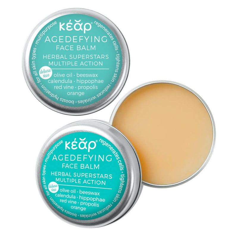 AgeDefying Face Balm with Herbal Superstars Travel Size Multiple Action Natural Anti-Aging Cream