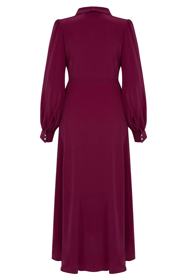 Aria Berry Midi Shirt Dress - Space to Show