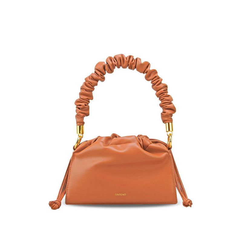 Drawstring Handbag - Orange - Space to Show