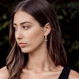 ADIRA Crystal Rod Hoop Earrings - Space to Show