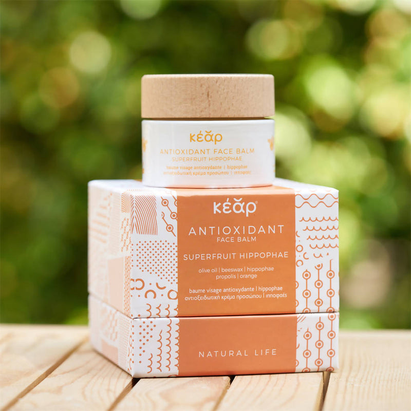 Kear AntiOxidant natural Face Balm with hippophae, olive oil, beeswax, propolis, orange