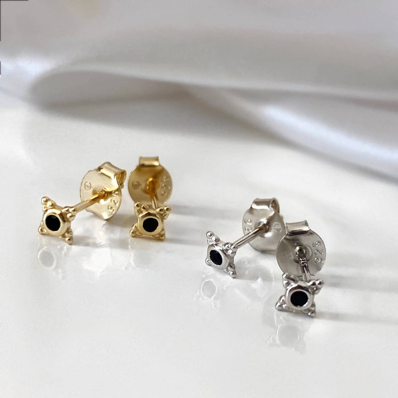 The Onyx Star Stud Earrings - Space to Show