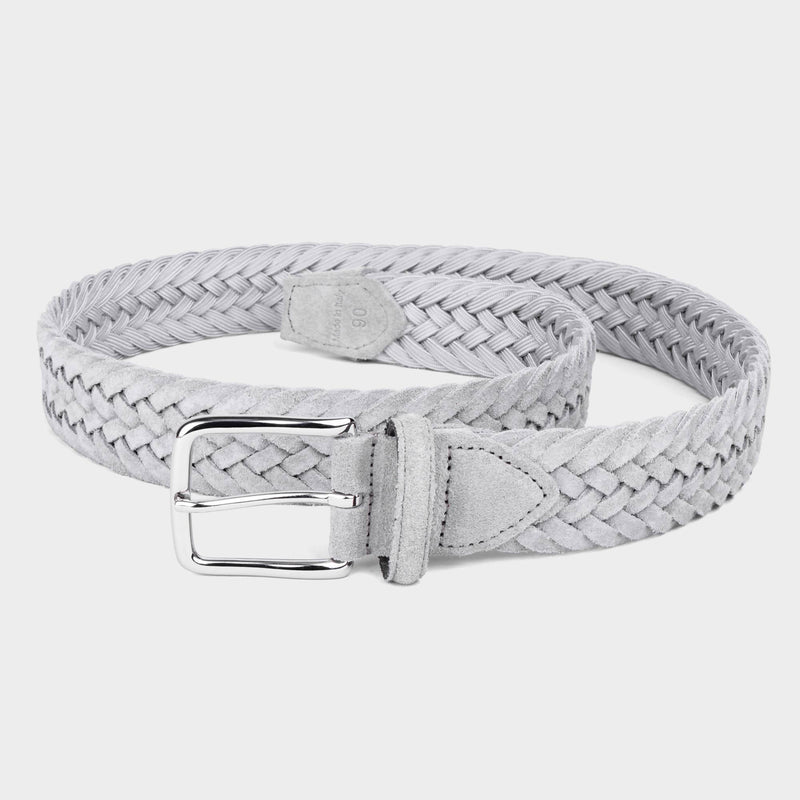 Braided Suede Belt Grey - Norberto - Space to Show