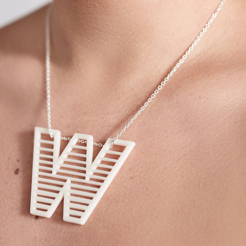 'W' Statement Pendant + Chain - Space to Show