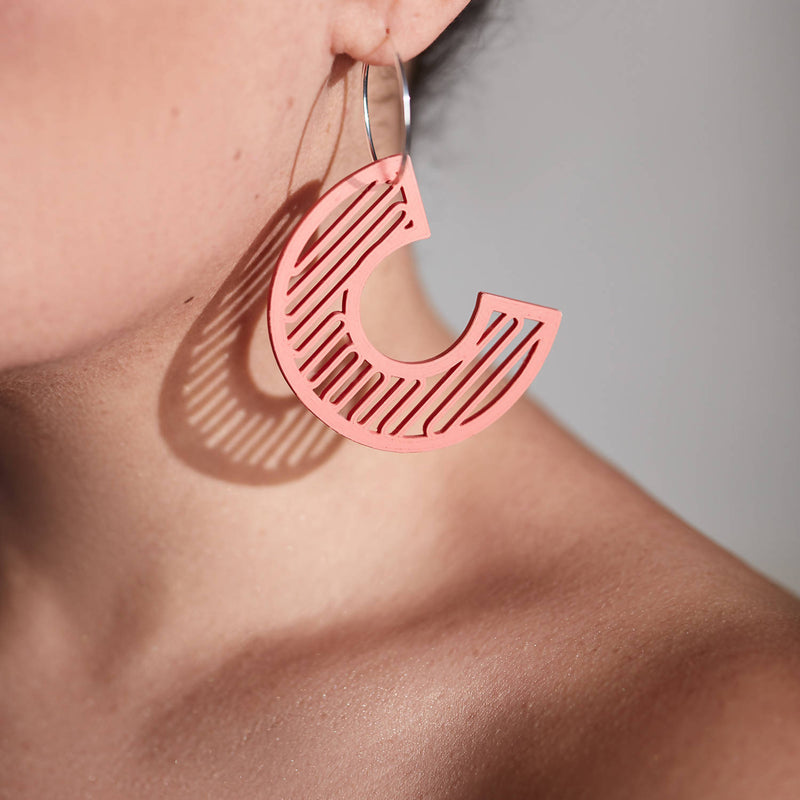 'C' Statement Earrings - Space to Show