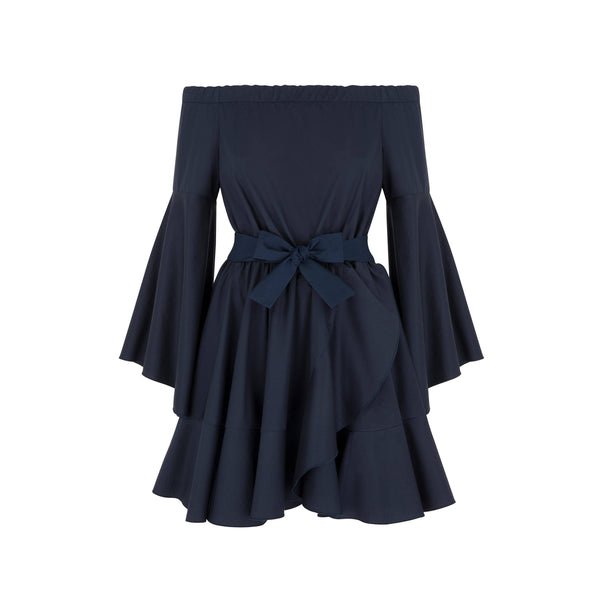 Melody Navy Cotton Dress - Space to Show