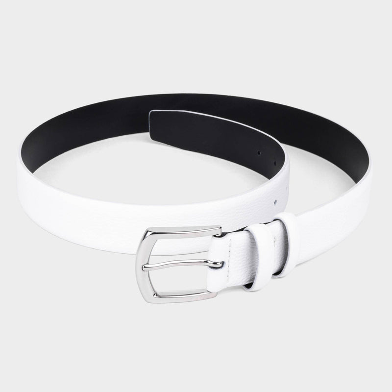 Handmade Leather Belt White - Pierre - Space to Show