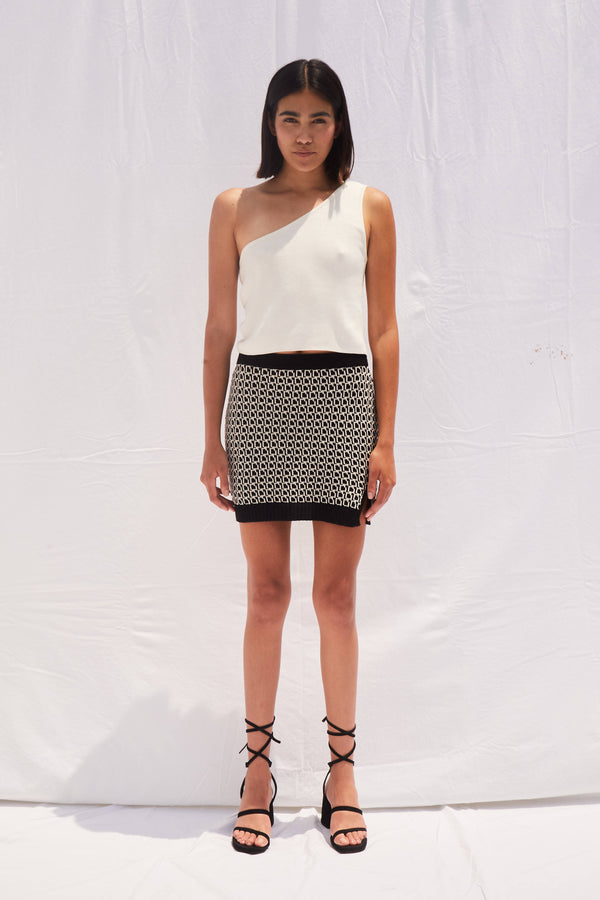 INA COTTON SKIRT MINI - CHECKERED - Space to Show