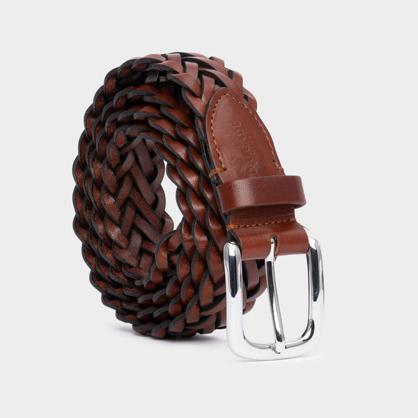 Hand-braided Leather Belt Cognac - Renato - Space to Show