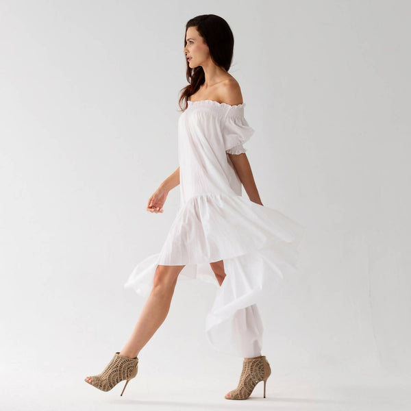 Lori White Cotton Dress - Space to Show