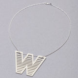 'W' Statement Pendant + Chain - Space to Show