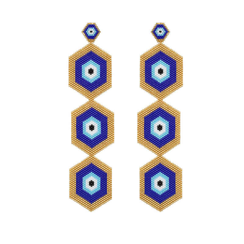 Aretes Tres Horus Mar Dorado - Space to Show