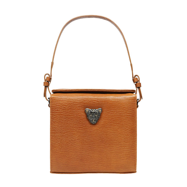 RusiDesigns MicroB Boxy Bag in Tan Leather - Space to Show