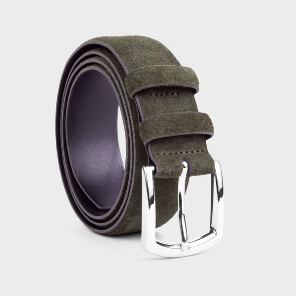 Handmade Leather Belt Green - Giuseppe - Space to Show