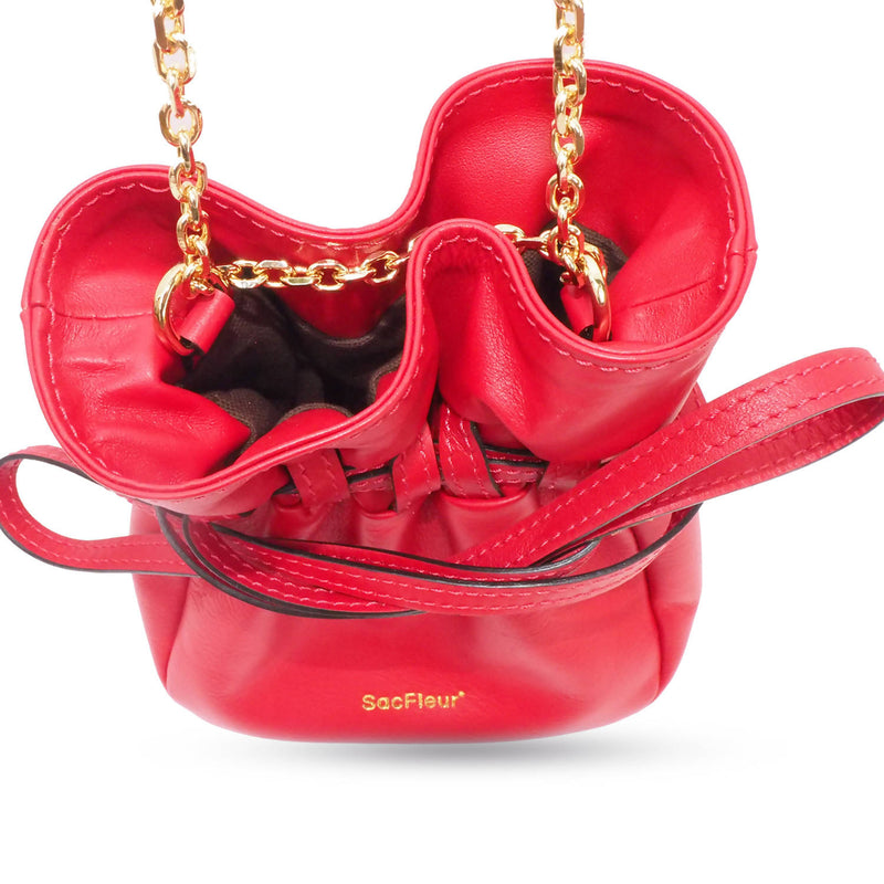 Mini Sacfleur leather bag in red - Space to Show