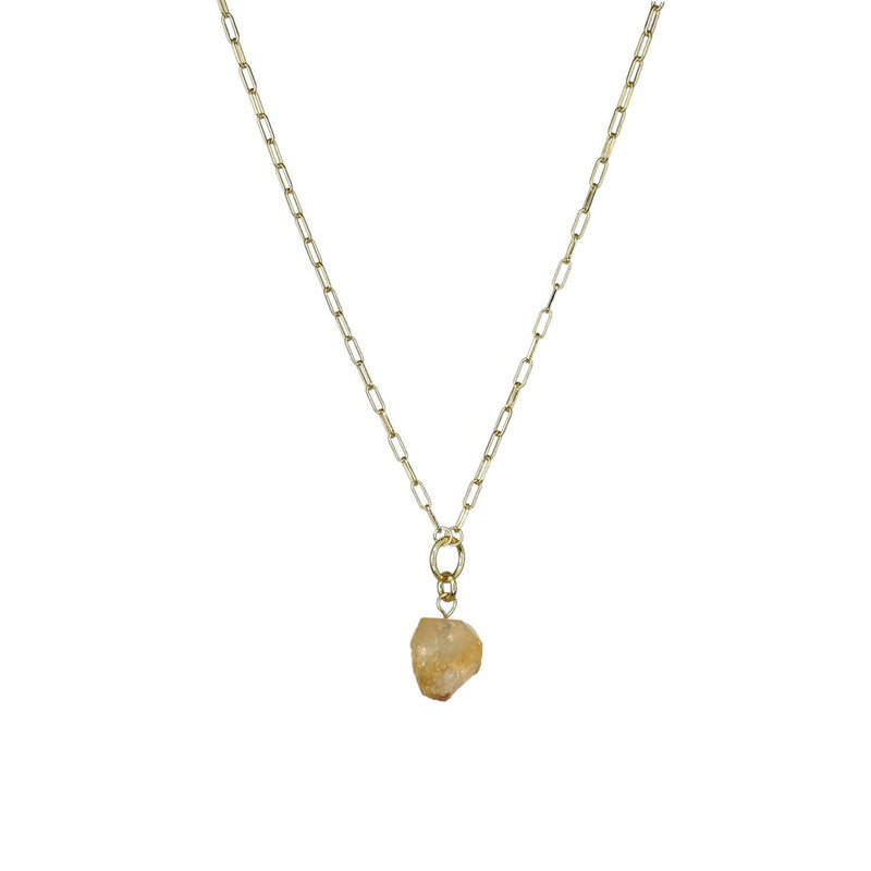 Raw Citrine Gemstone Maeve Necklace - Space to Show