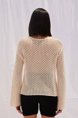AVA CROCHET COTTON TOP - WHITE - Space to Show