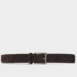 Braided Suede Belt Brown - Edoardo - Space to Show