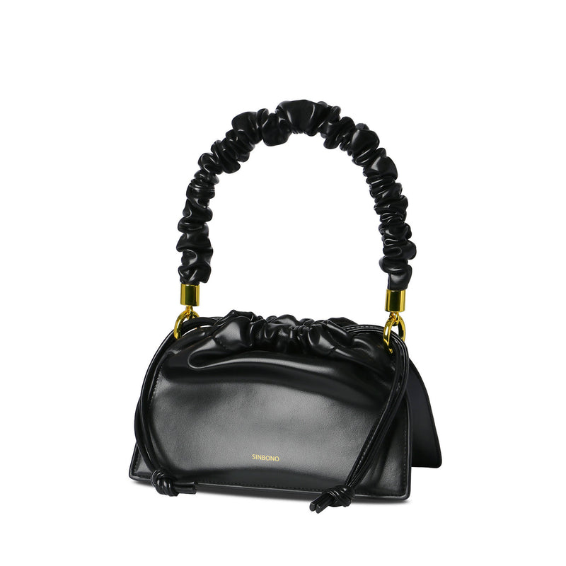 Drawstring Handbag - Black - Space to Show