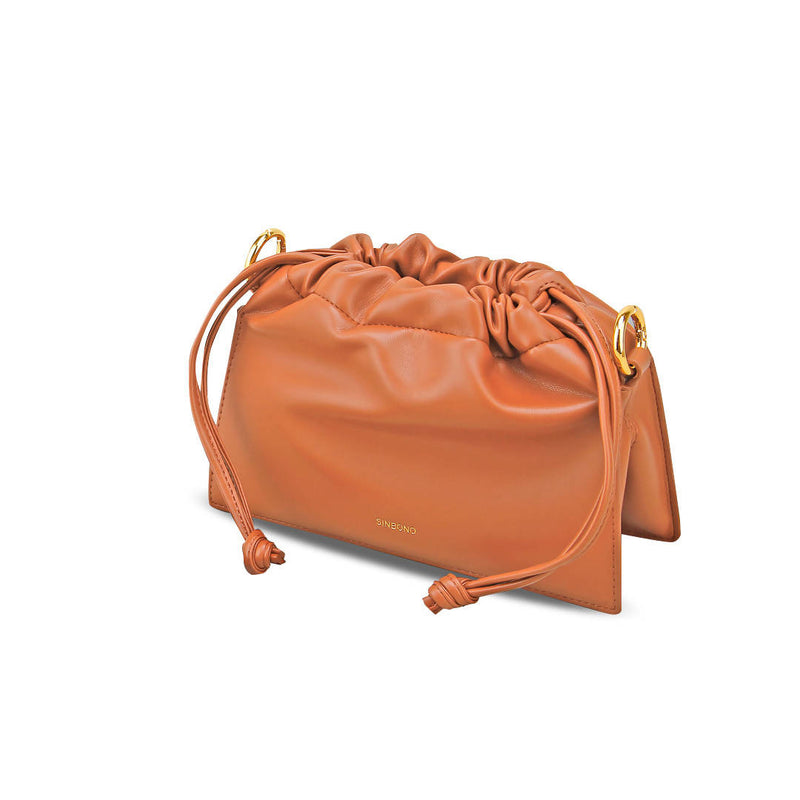 Drawstring Handbag - Orange - Space to Show