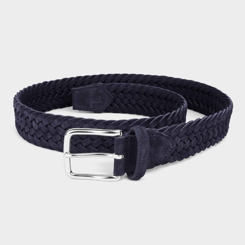 Braided Suede Belt Blue - Alfredo - Space to Show