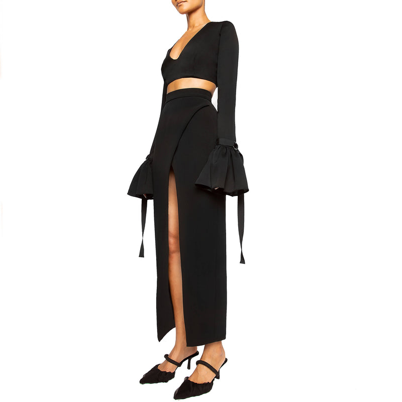 ZANE: High Waist Ankle Length Skirt - Space to Show