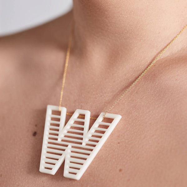 'W' Statement Pendant + Chain - Space to Show