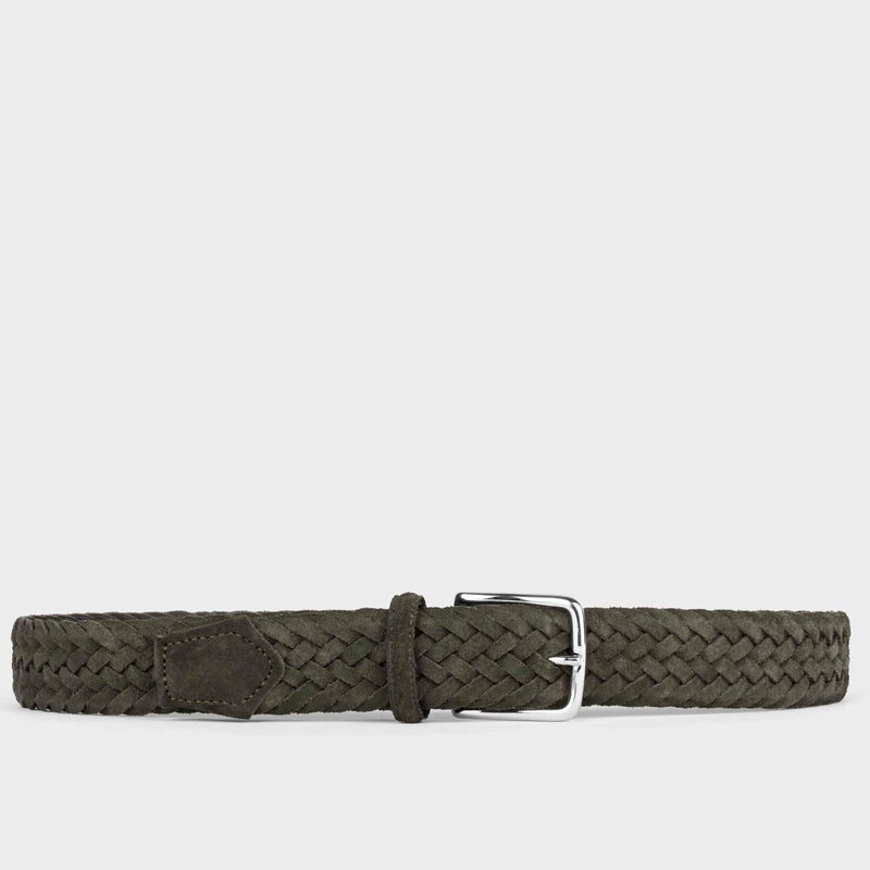 Braided Suede Belt Green - Giuseppe - Space to Show