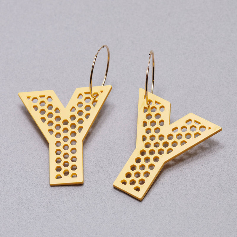 'Y' Statement Earrings - Space to Show