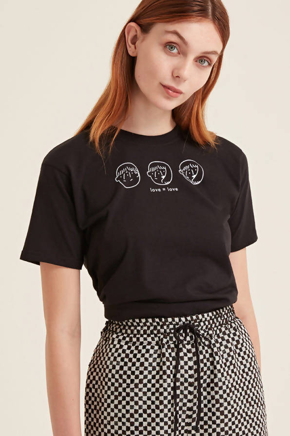 LOVE = LOVE T-shirt Black - Space to Show